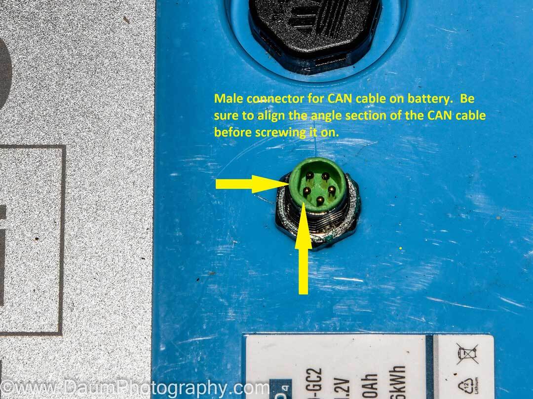 CAN Cable Male Connector on InSight Battery CAN Cable Male Connector on InSight Battery