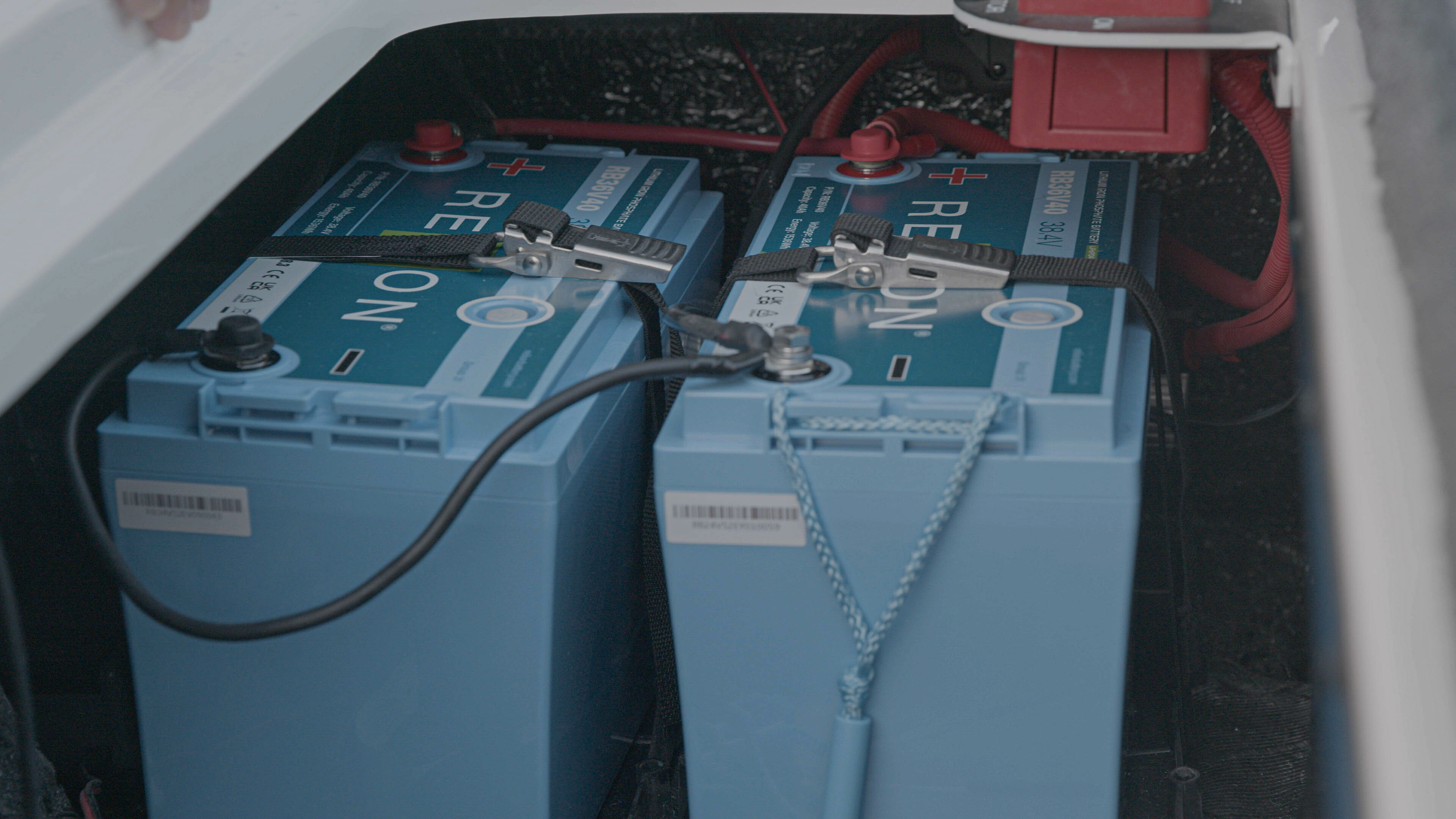 RELiON 36V Lithium Marine Battery Installed RELiON 36V Lithium Marine Battery Installed