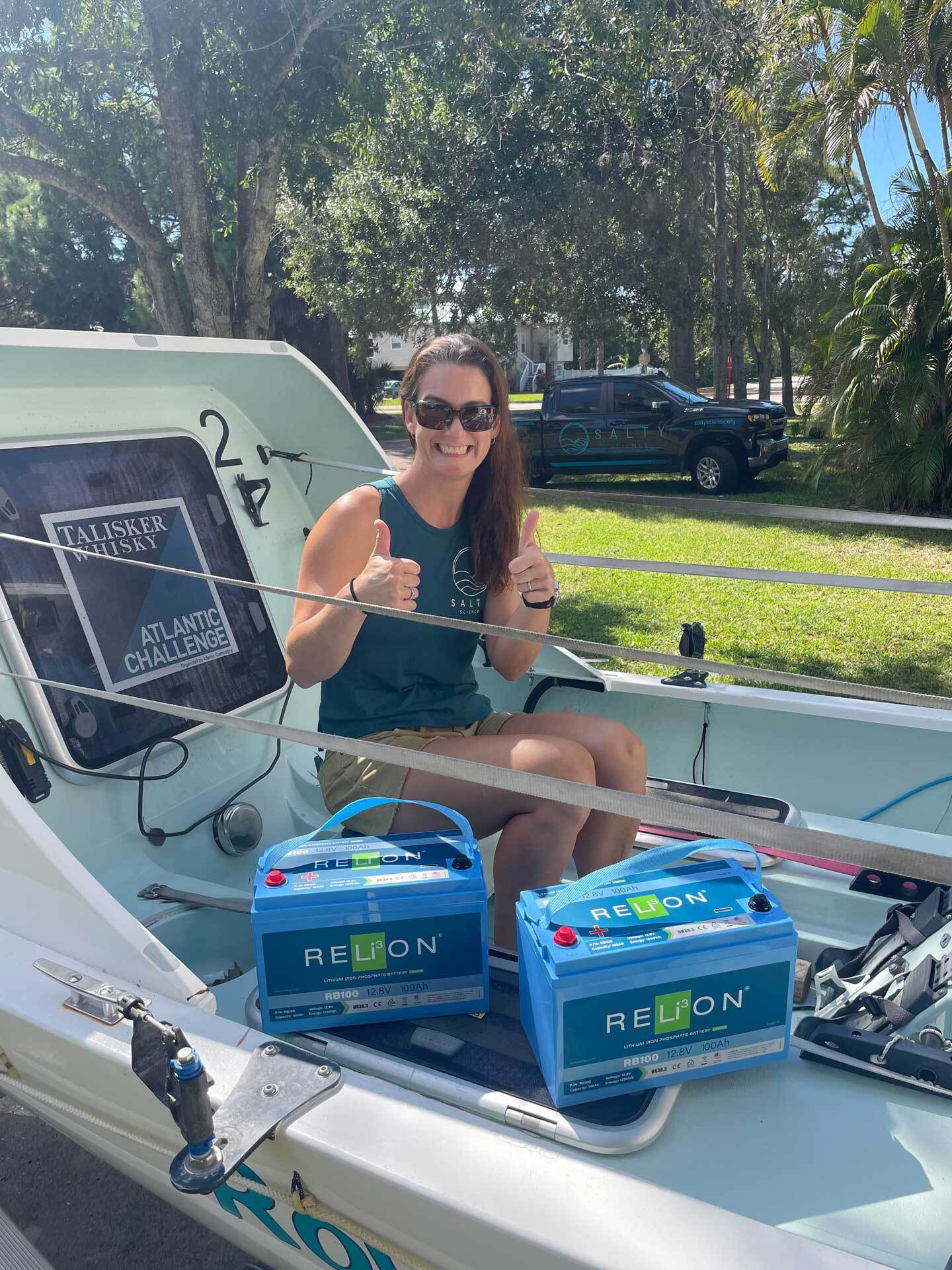 Salty Science Rowing With RB100 Lithium Battery Salty Science Rowing With RB100 Lithium Battery