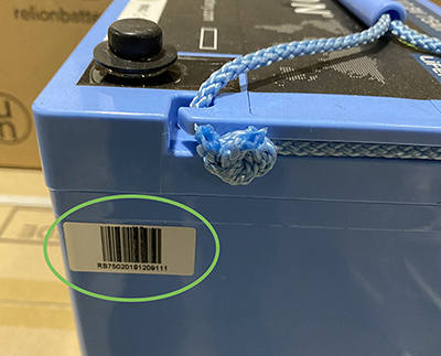 RELiON Battery Serial Number